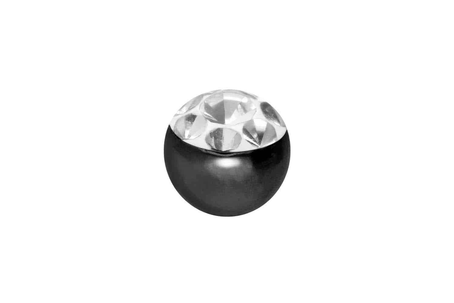 Piercing-Set Chirurgenstahl Schraubkugel MULTIKRISTALLE