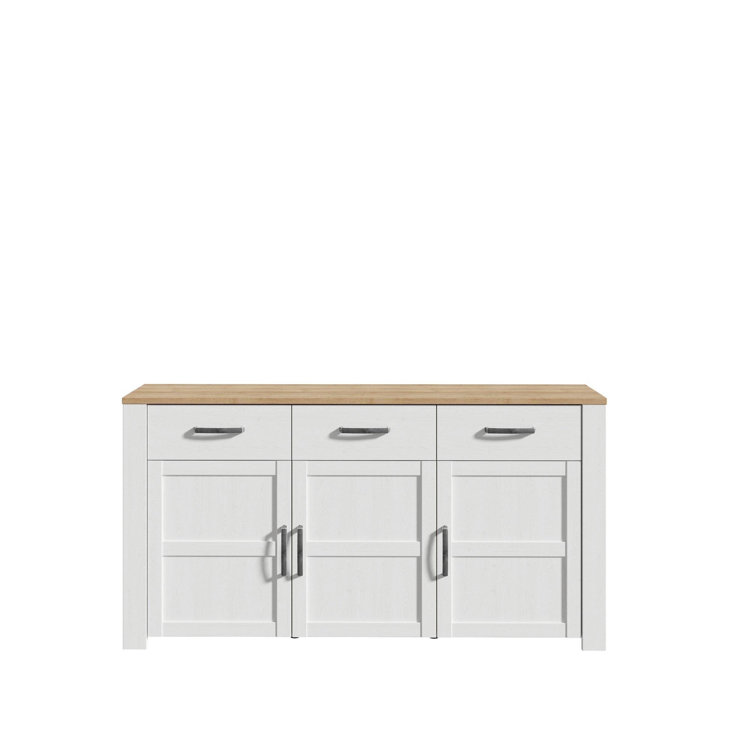 PREISBRECHER Sideboard BOHOL, in Eiche Dekor / Sibiu - 166,1x87x42cm (BxHxT)