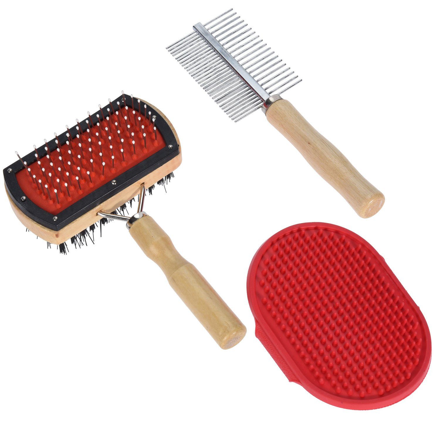 PETS Collection Fellbürste Hundebürsten, 3er-Set