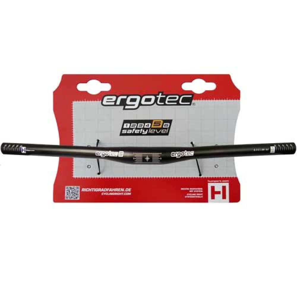 Ergotec Fahrradlenker Ergotec Lenker Bügel Flat Bar Ø 31,8 mm 680 mm Höhe 5 mm 9° schwarz