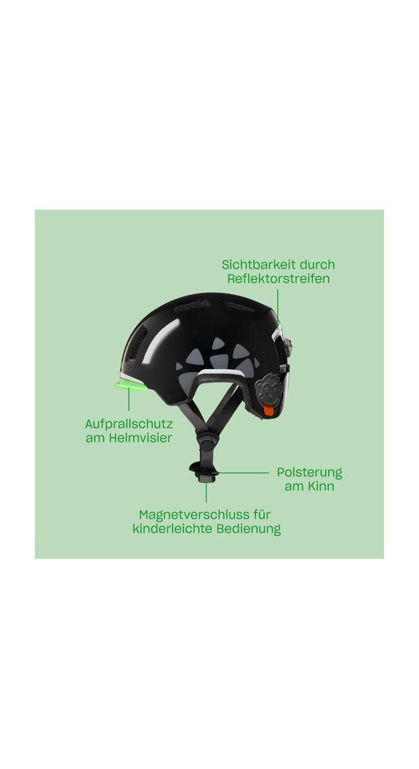 Affenzahn Kinderfahrradhelm Fahrradhelm, mit integriertem Rücklicht