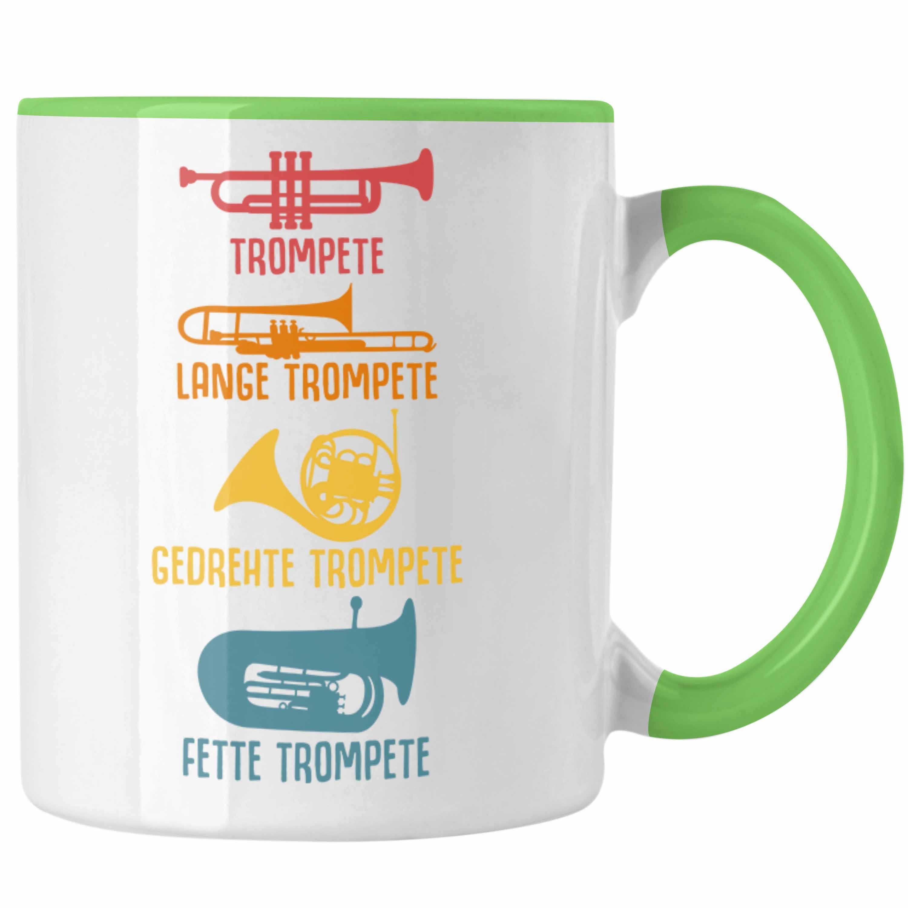 Trendation Tasse Trendation - Arten Von Trompeten Geschenk Tasse Trompetenspieler Geschenkidee Männer Grün