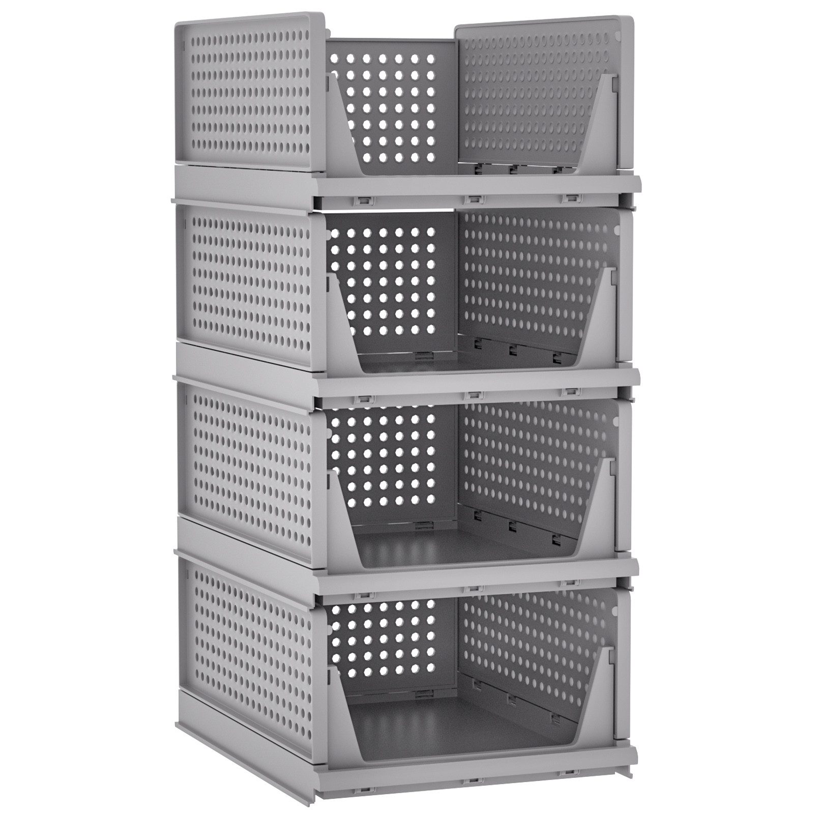 Yorbay Organizer 4er Set Stapelbarer Kleiderschrank günstig online kaufen