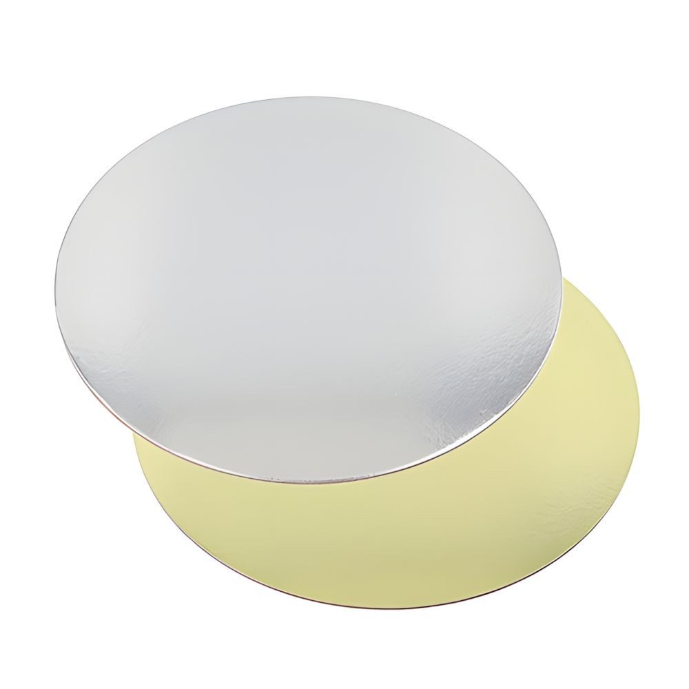 PAPSTAR Tortenplatte Tortenplatten rund Ø 28 cm, 0,3 cm gold/silber 50 Stk, Pappe, Alu-kaschiert