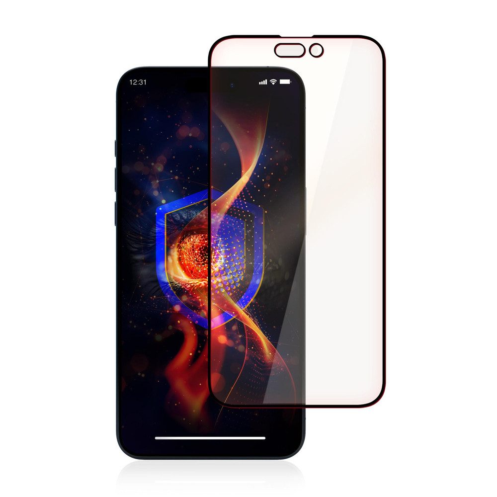 3MK Displayschutzglas Displayschutzglas Blaulichtfilter für Apple iPhone 14 Pro Max, Spar-Set, 1 Stück, 9H Härte, Blaulichtfilter, Antibakteriell, Oleophob