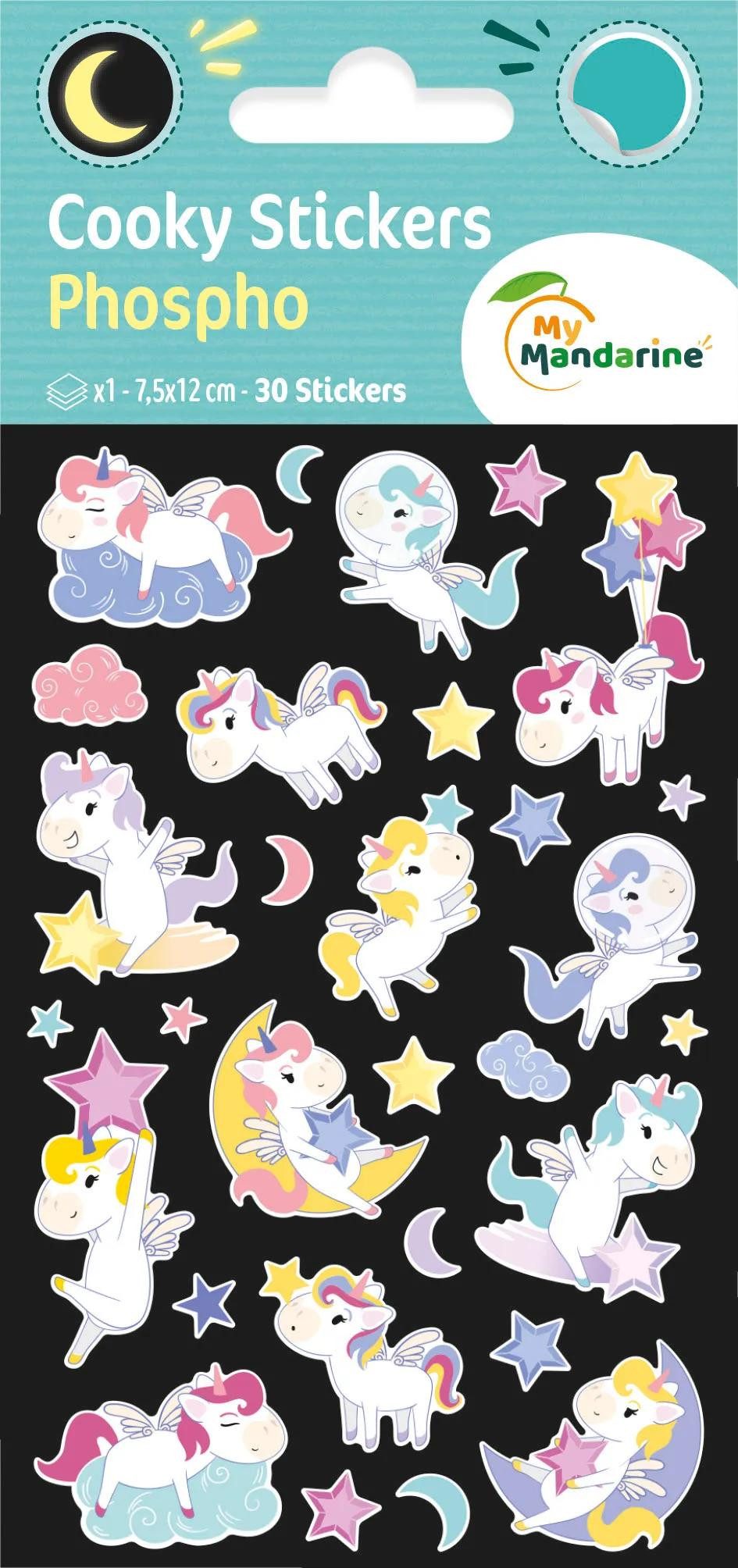 maildor Sticker 10x Stickerbogen 7,5x12cm, Einhörner Mehrfarbig CY164C, My Mandarine