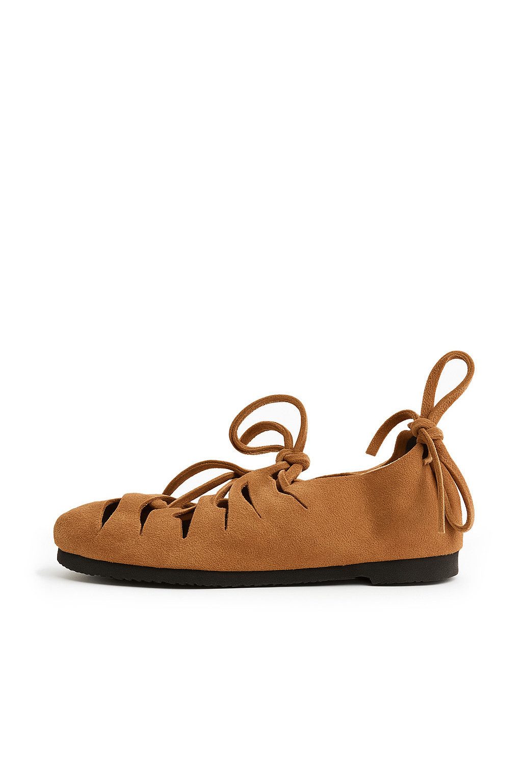 Leonardo Carbone Wikinger-Kostüm Bundschuhe aus Veloursleder, 4 mm dickes Leder, komfortable Gummisohle