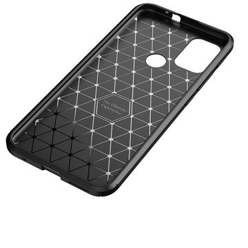 CoverKingz Handyhülle Hülle für Motorola Moto G30 Handyhülle Silikon Case Cover Etui 16,5 cm (6,5 Zoll), Handyhülle Bumper Silikoncover Softcase Carbonfarben