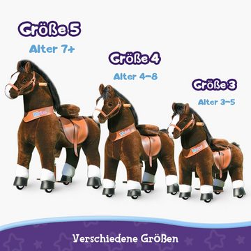 PonyCycle Reittier PonyCycle® Modell U Kinder Reiten auf Spielzeug - Dunkelbraunes, Größe3 für 3-5 Jahre, Ux321