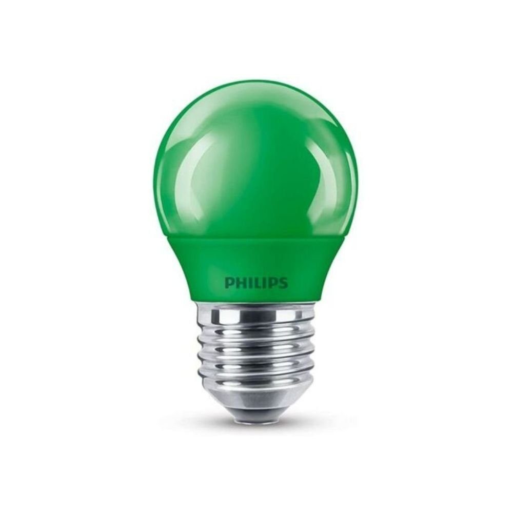 Philips LED-Leuchtmittel Farbige Glühbirne, E27, 1 St., Grün, Energiesparend, Party Beleuchtung