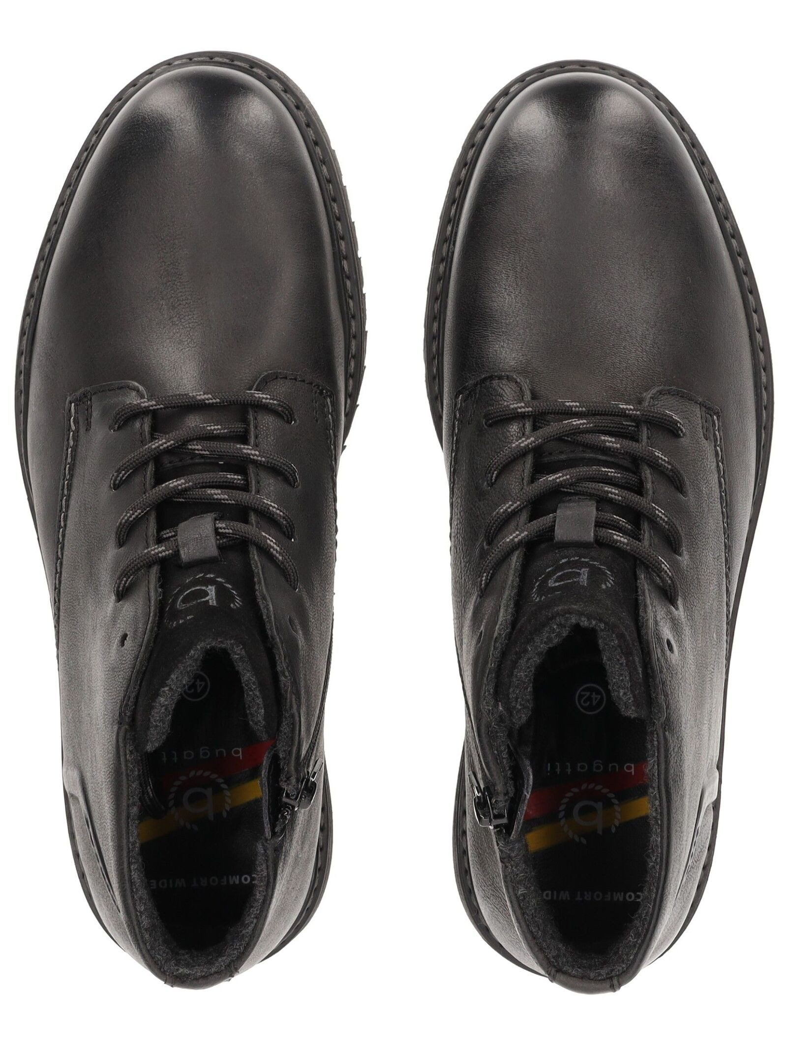 bugatti bugatti Stiefelette Leder Schnürstiefelette
