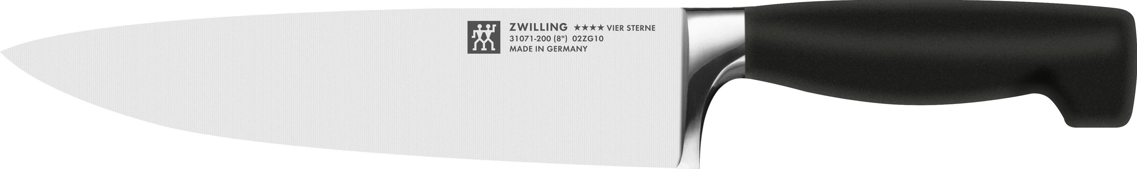 Zwilling Messerblock aus in Messer und Sterne 7-tlg., rostfreiem Schere Made Vier Germany, Braun Spezialstahl