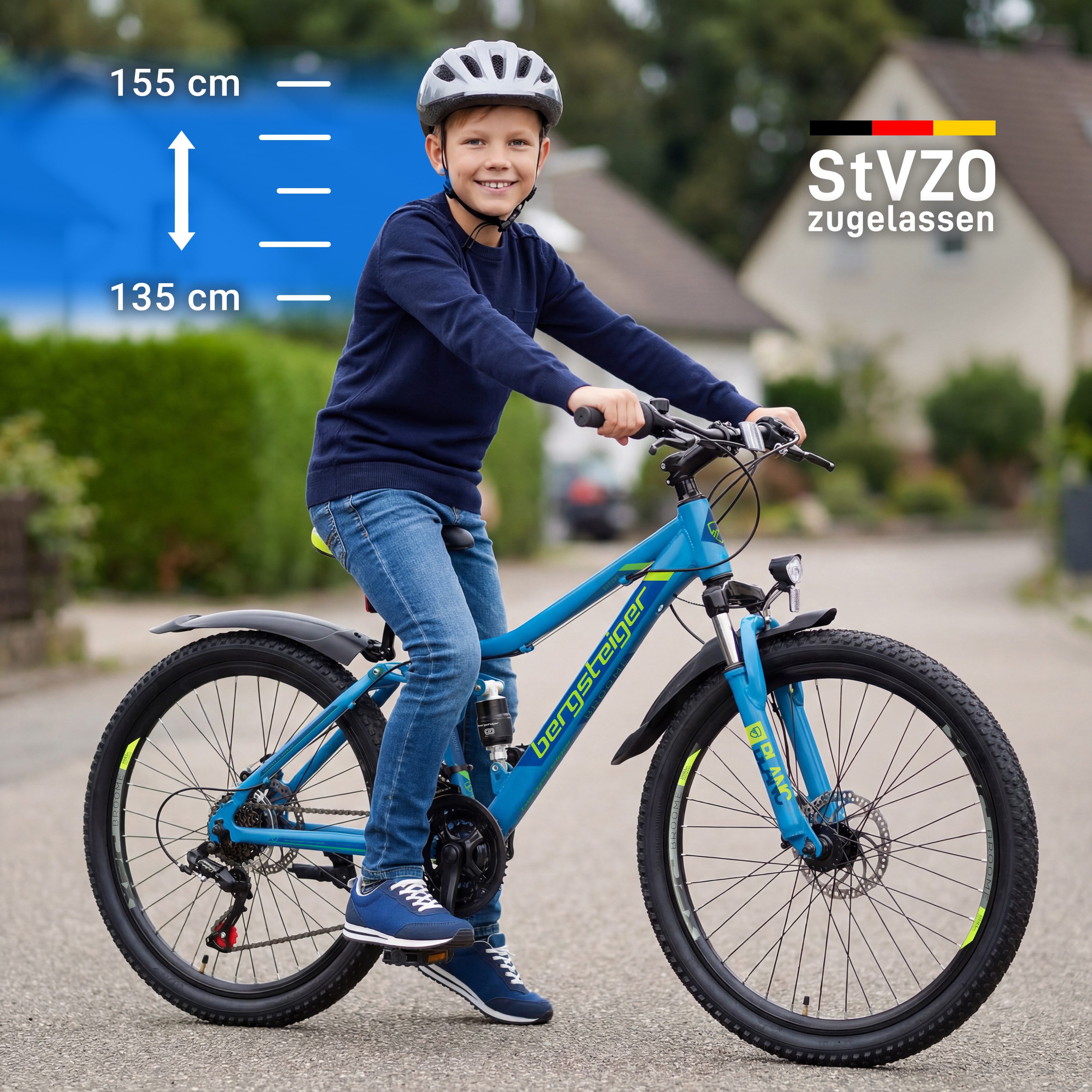 bergsteiger Kinderfahrrad Broome 24, 26 Zoll, Damen, Herren, Mountainbike, 21 Gang Shimano Shimano Tourney Schaltung Schaltwerk, Kettenschaltung, Scheibenbremse – Bild 2 von 5