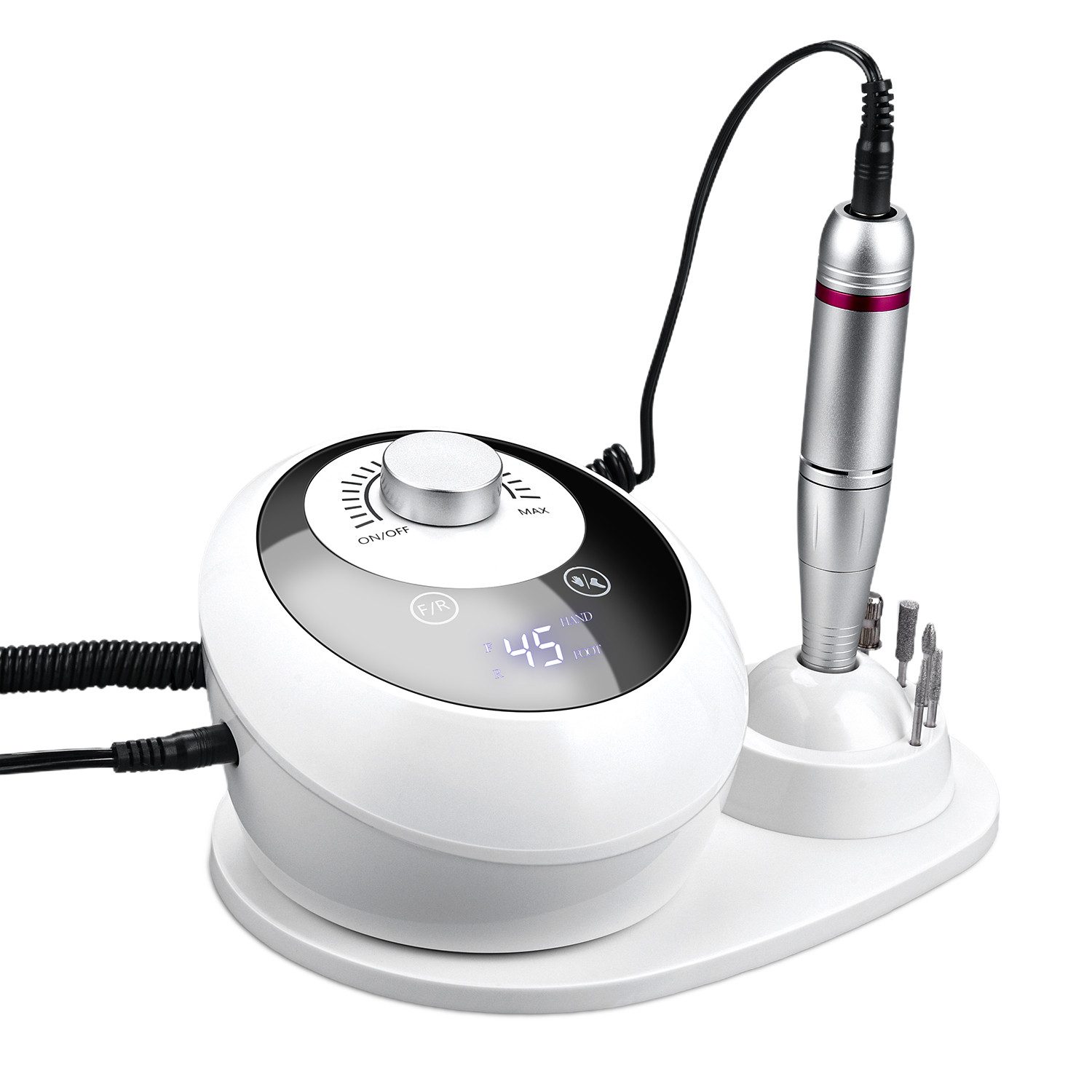 JVJH Maniküre-Pediküre-Set Nagelfräser Professionell,45000RPM,Nagelfräser für Gelnägel, für Acrylnägel,mit LCD-Display,Bit-Lock Design, für den Heimgebrauch und Nagelstudios