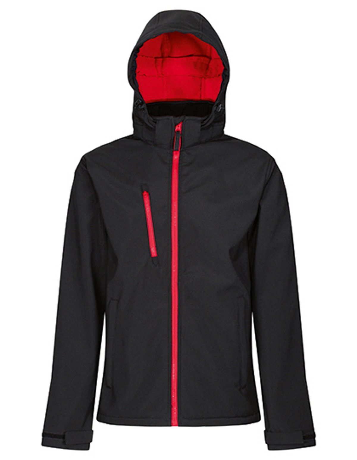 Regatta Professional Softshelljacke Venturer 3-layer Printable Hooded Softshell Jacket RG701 Black-Classic Red | Übergangsjacken