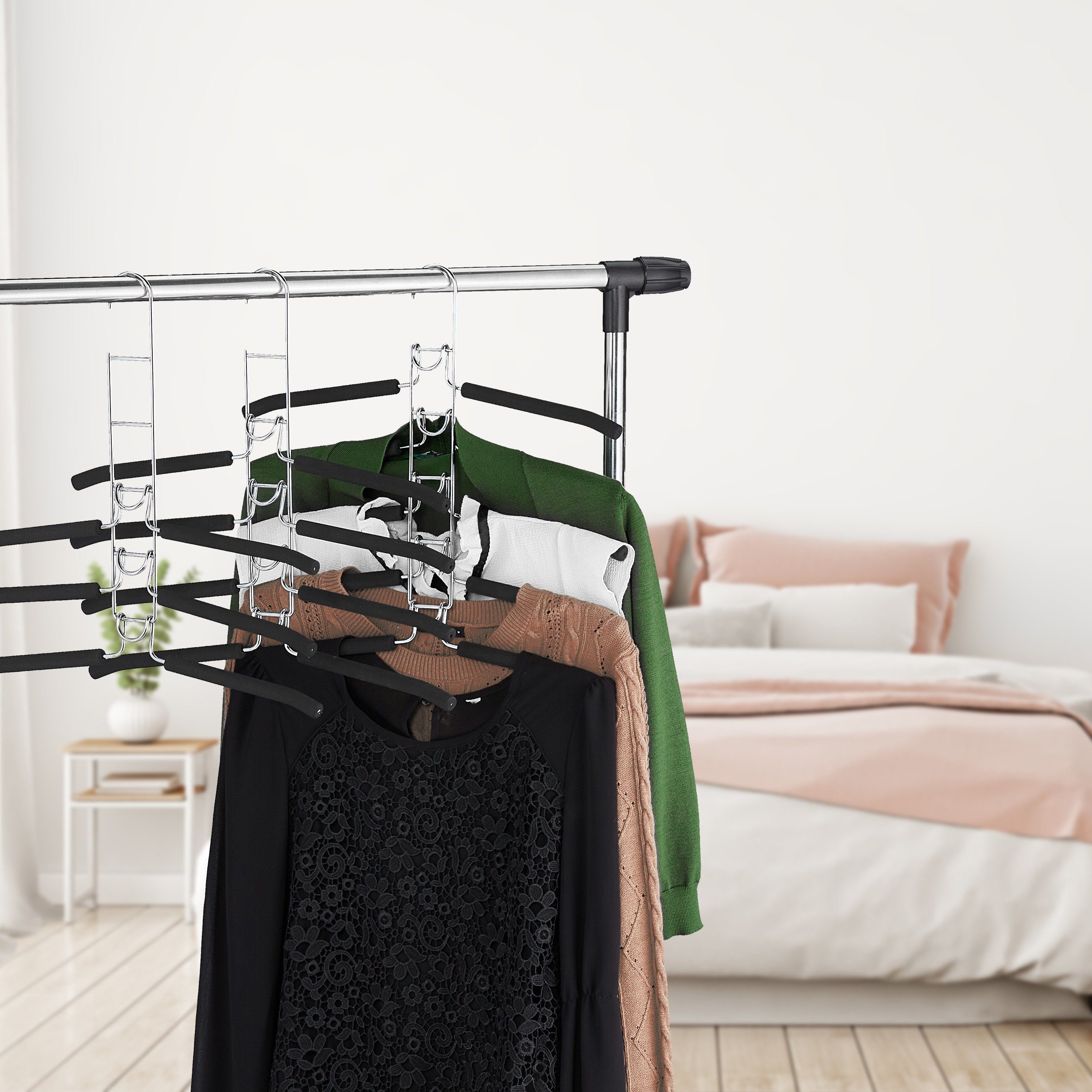relaxdays Mehrfach-Kleiderbügel Kleiderbügel mehrfach 3er Set günstig online kaufen