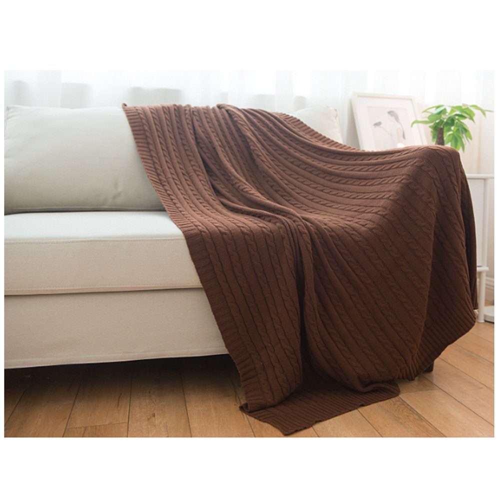 Einschlagdecke Weiche gestrickte Wolldecke, Sofadecke, Schlafdecke, günstig online kaufen