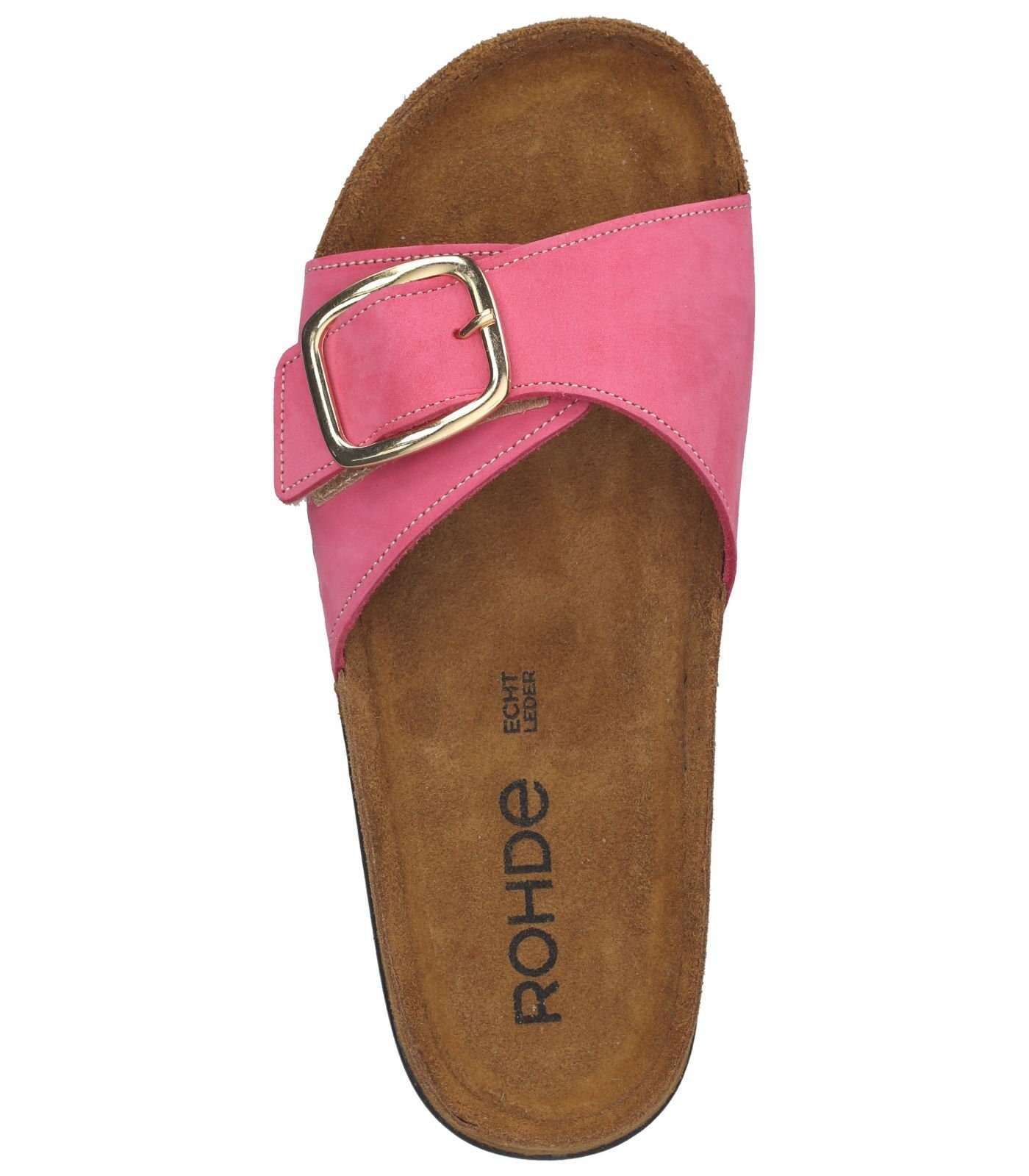 Rohde Hausschuh Hausschuhe Pink Leder