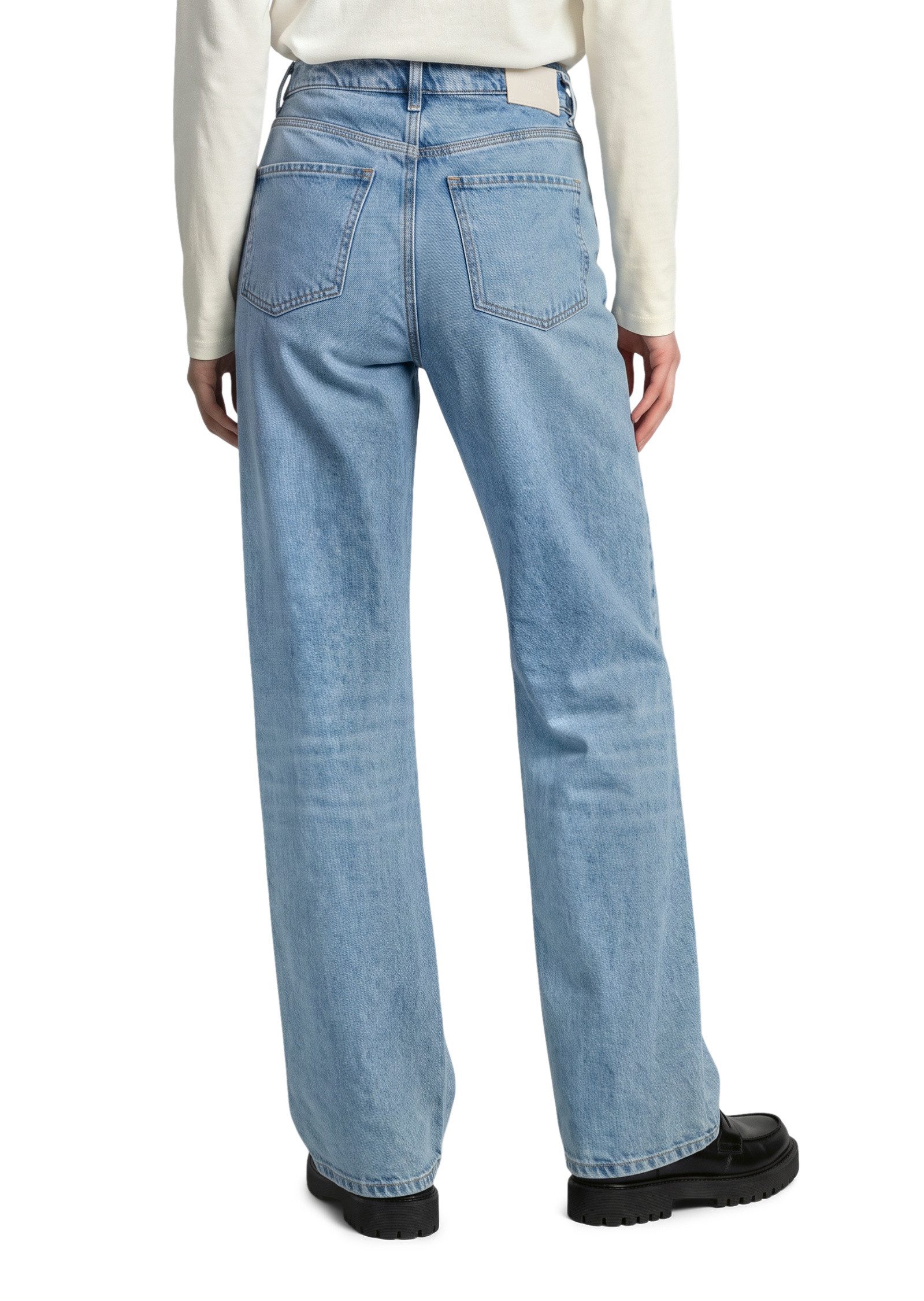 Marc O'Polo DENIM Weite Jeans aus leichter Bio-Baumwoll-Qualität
