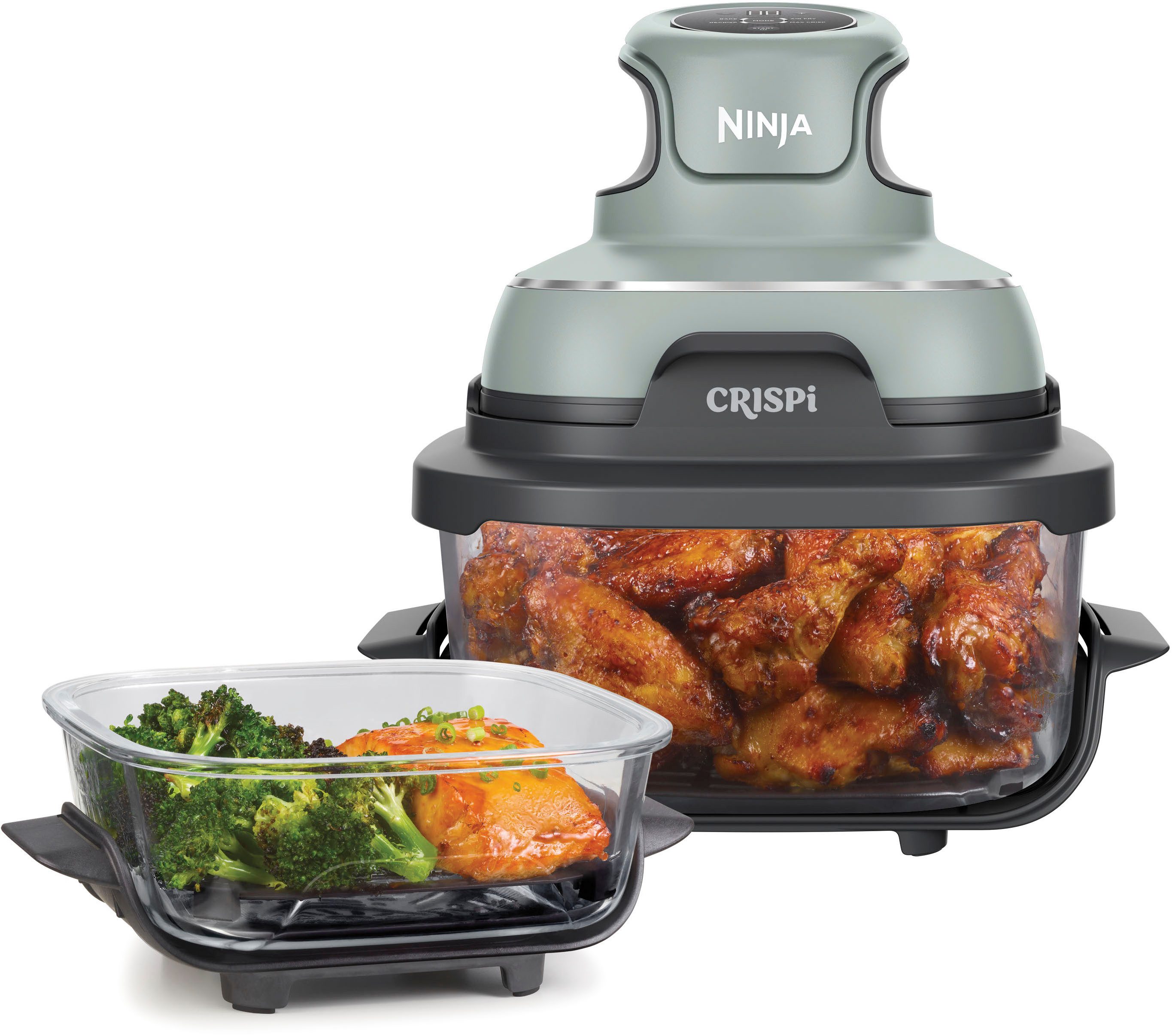 NINJA Heißluftfritteuse CRISPi 4-in-1 Sage - FN101EUSG, 1700 W, tragbar
