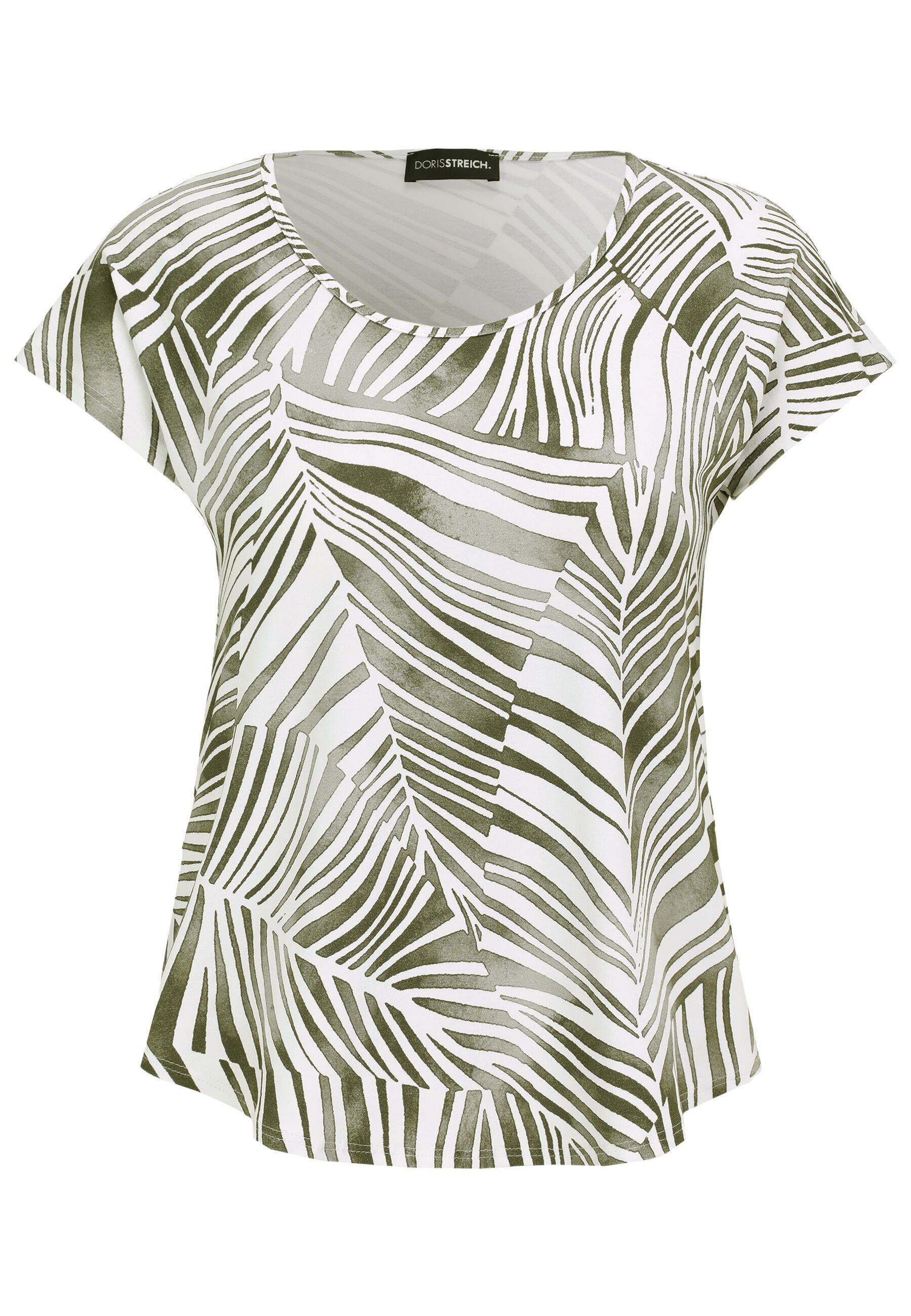 Doris Streich Rundhalsshirt (1-tlg) mit abgerundetem Saum