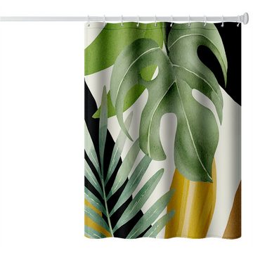 Dekorative Duschvorhang Tropischer Regenwald Duschvorhang, Wasserdichter Duschvorhang Breite 180 cm