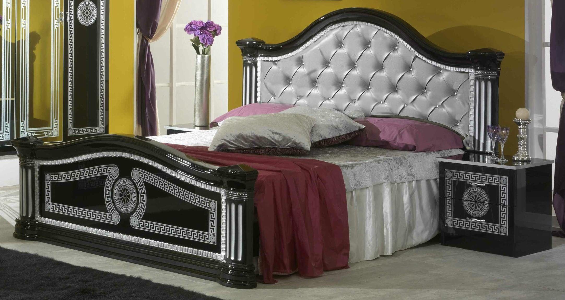 JVmoebel Bett Königliches Doppelbett Luxus Chesterfield Betten Holz Bett Palast