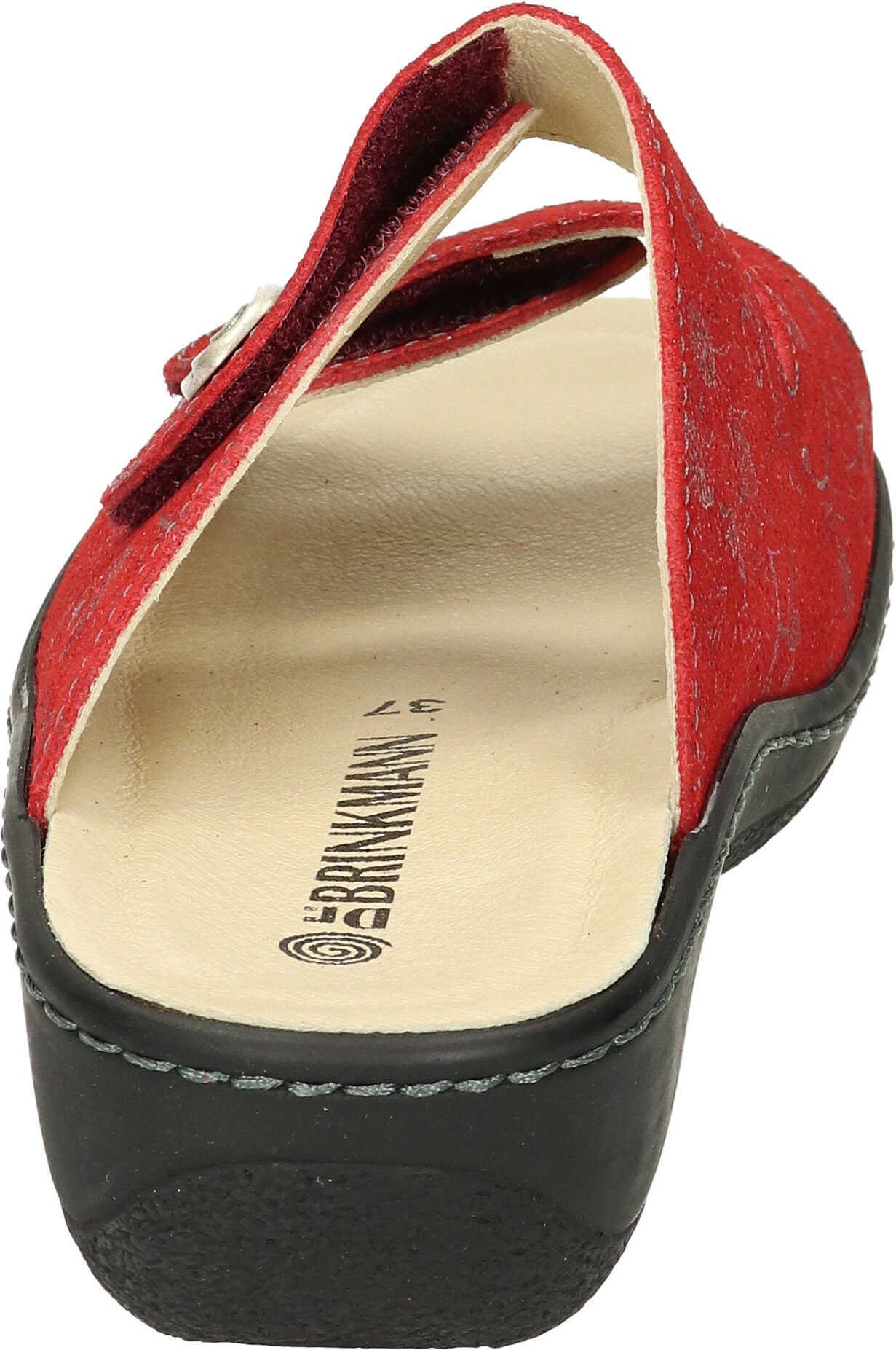 Leder rot Pantolette Dr. Pantoletten aus Brinkmann echtem