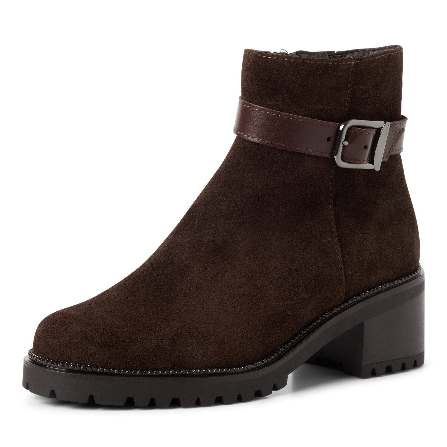 Tamaris Stiefelette Blockabsatz, Basic-Boots mit klassischer Zierschnalle