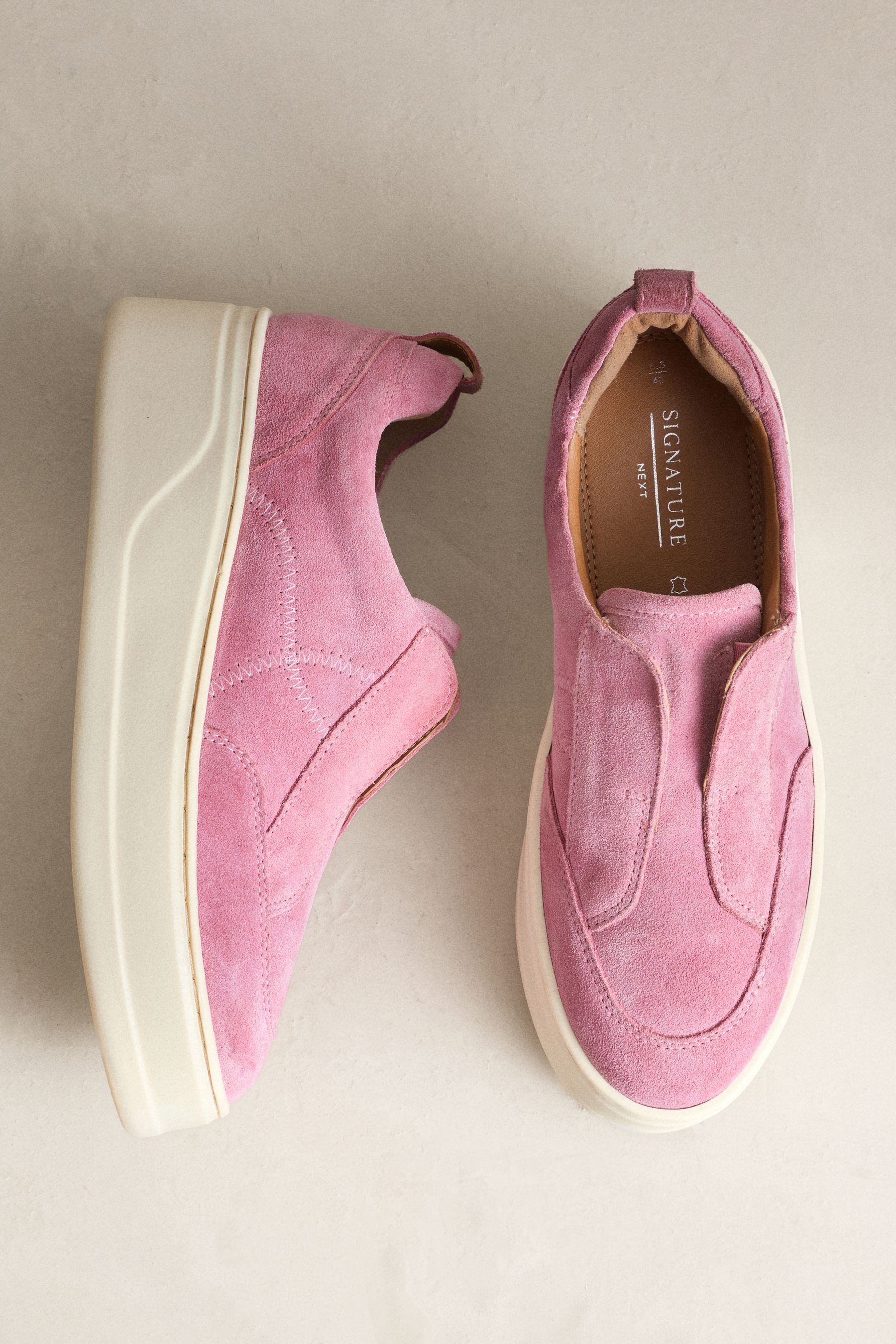 Next Signature Ledersneaker mit Plateau und Keilabsatz Sneaker (1-tlg) günstig online kaufen