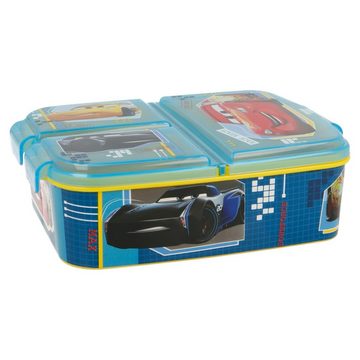 Disney Lunchbox Disney Cars Lightning McQueen 2 tlg. Lunch Set, (2-tlg), 3Kammer Brotdose Alu-Trinkflasche 400 ml