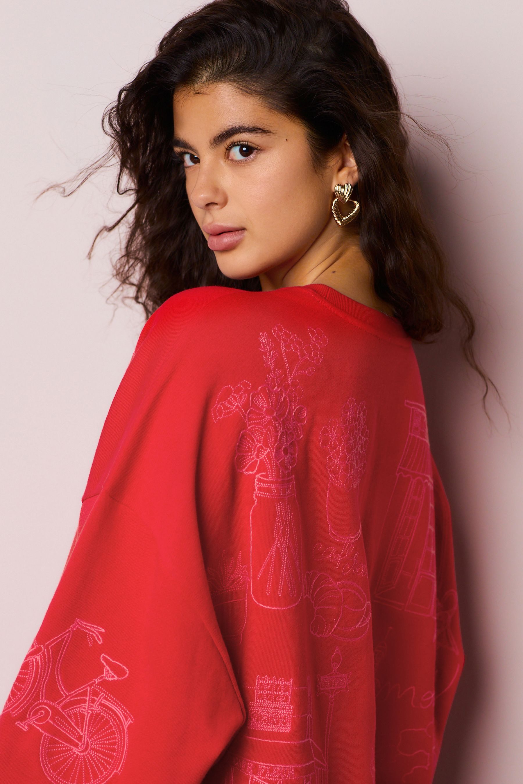 Next Sweater Sweatshirt mit Stickerei (1-tlg)