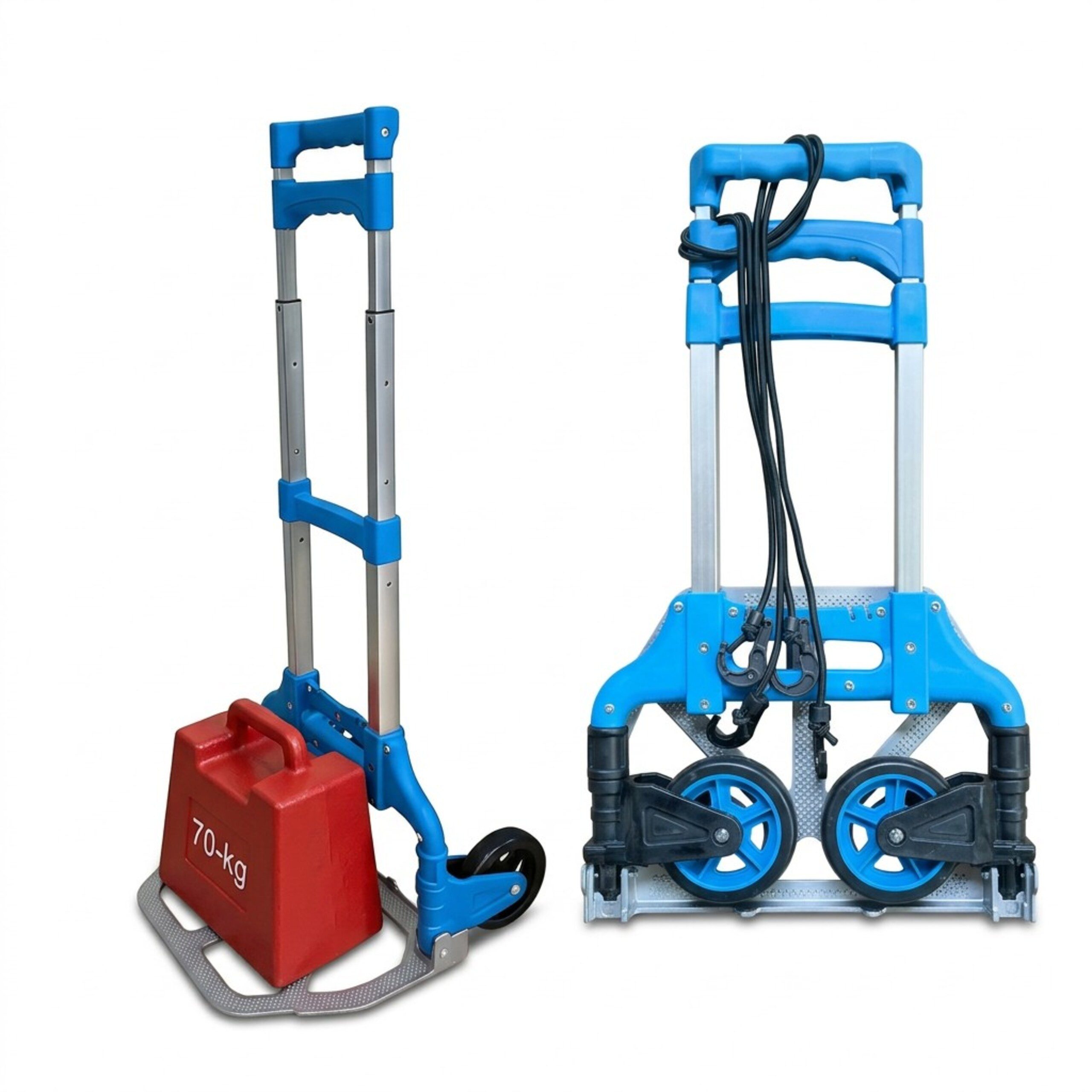 relaxdays Sackkarre klappbar bis 70 kg, (3-St), blau