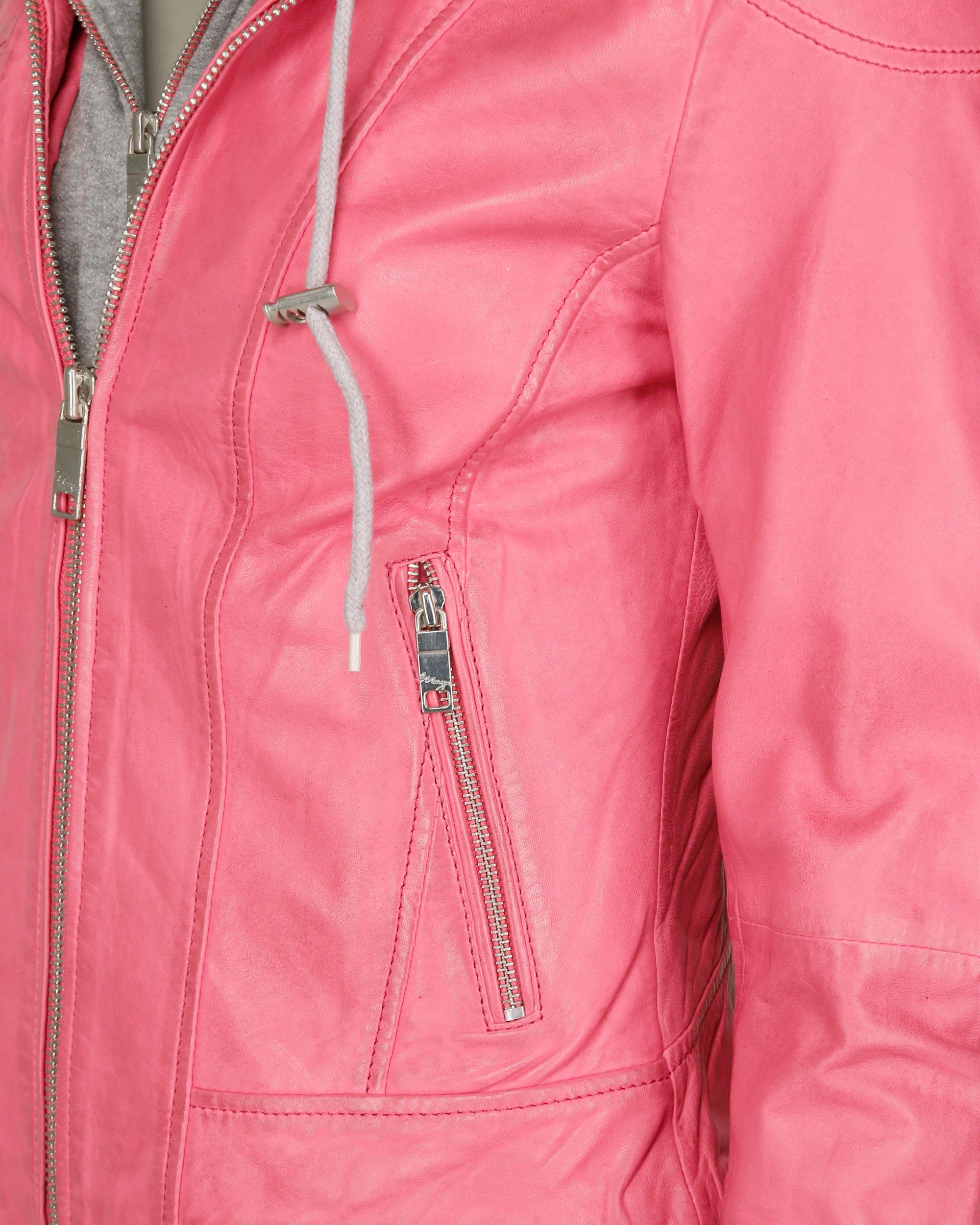 Maze Mico pink Lederjacke