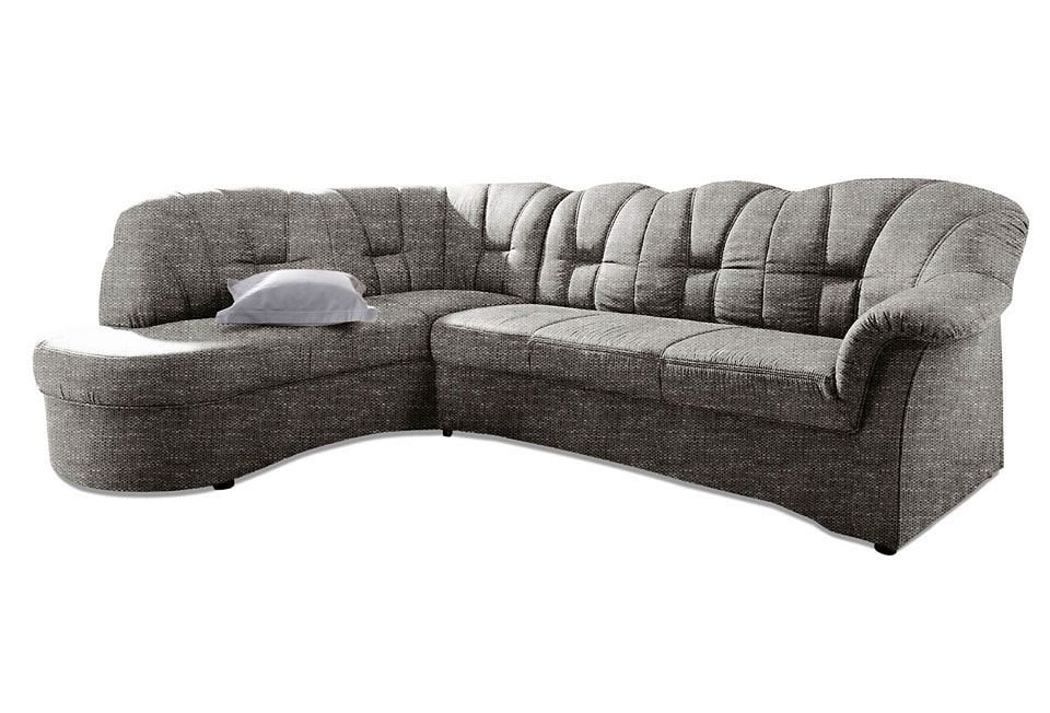 DOMO collection Ecksofa "Papenburg, zeitlose Rückensteppung, elegante Armle günstig online kaufen