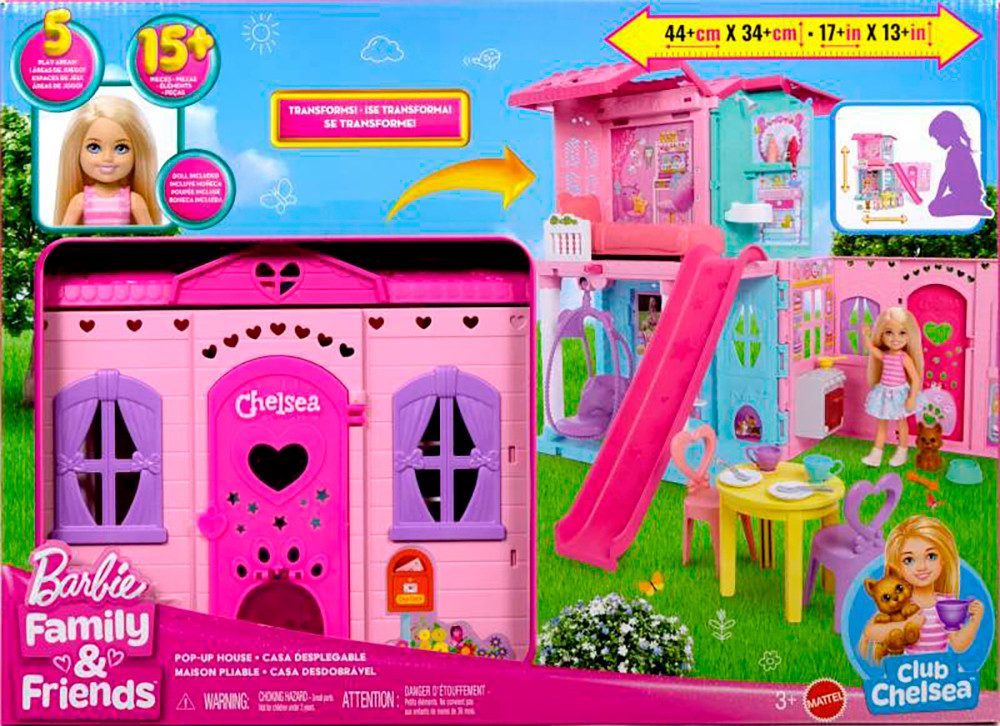 Barbie Puppenhaus Aufklappbares Pop-Up-Haus Chelsea