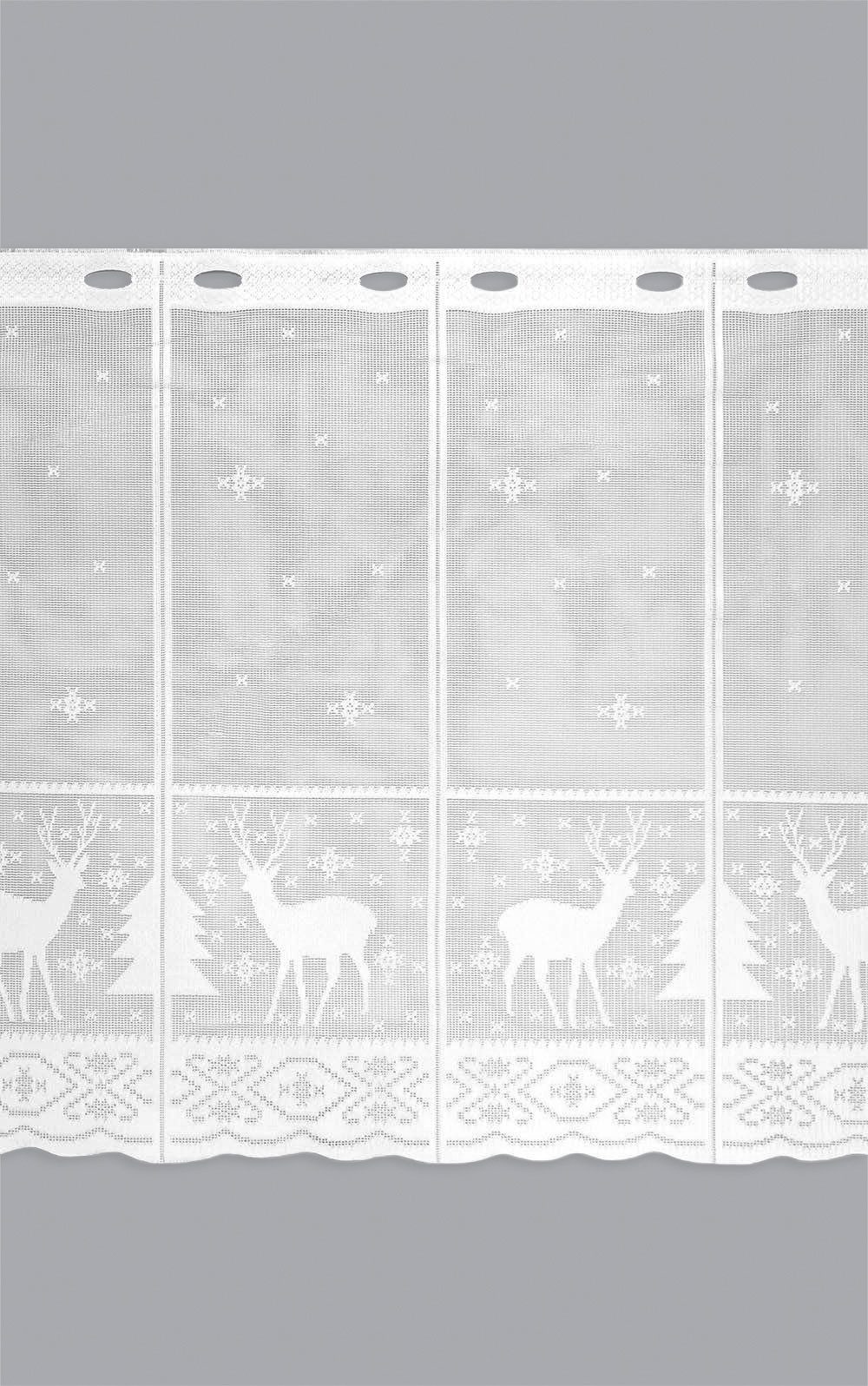 LYSEL® Scheibengardine Hirsch im Winterwald (1 St), transparent, HxB 50x45cm