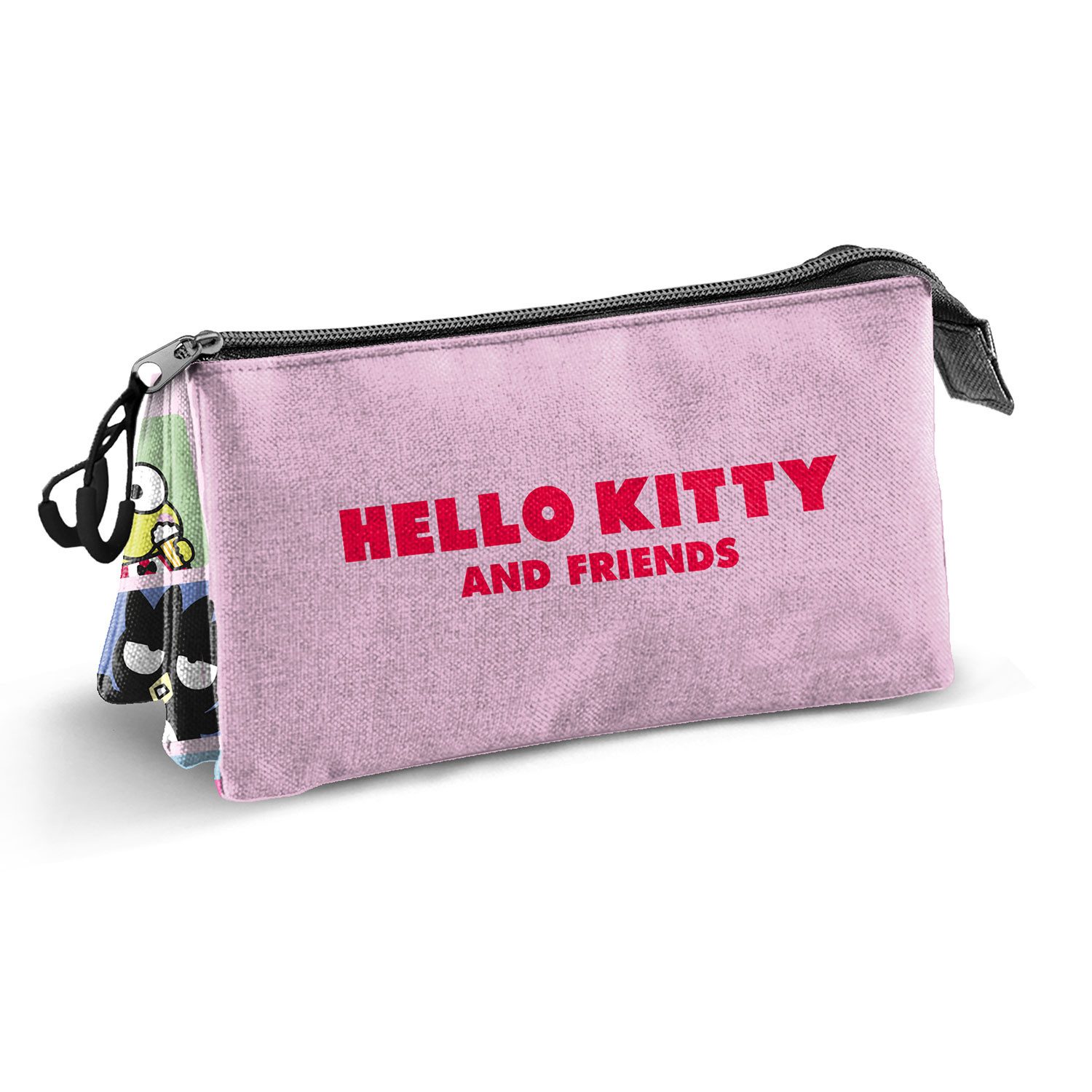 Karactermania Federmäppchen Sanrio Hello Kitty Stiftemäppchen Schlampermäppchen Mäppchen, 3 Fächer