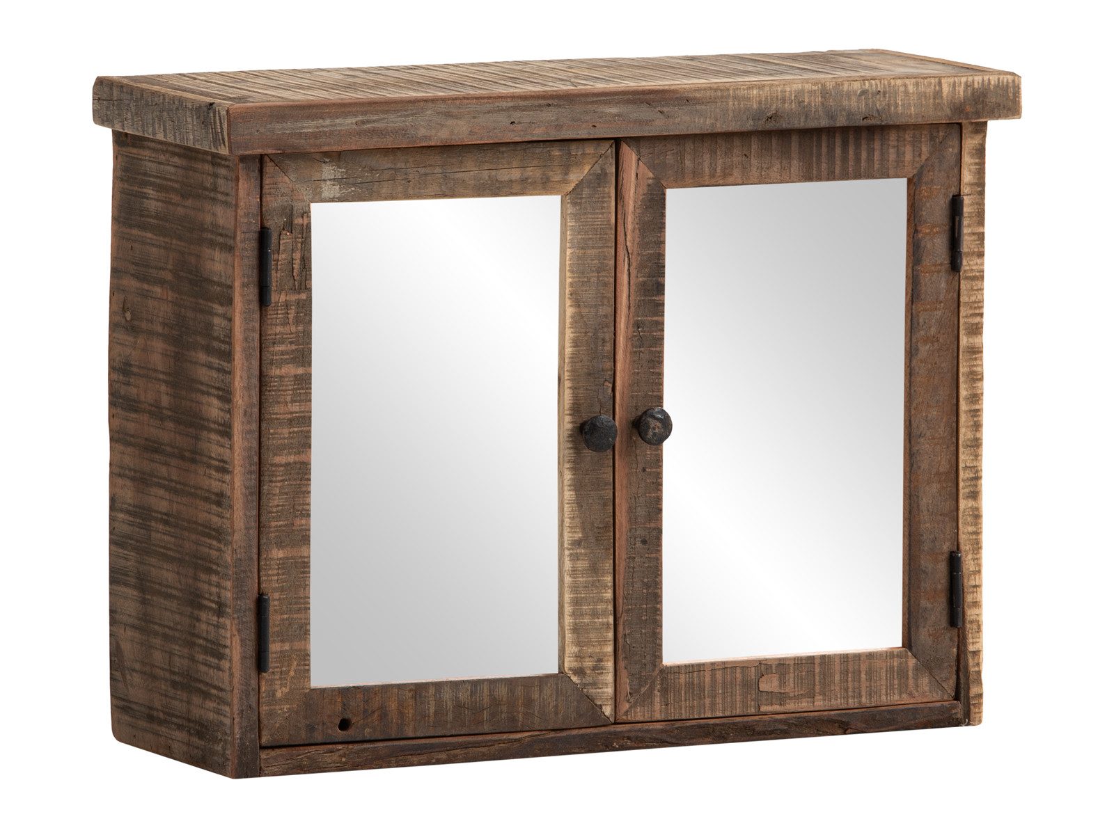 massivum Badezimmerspiegelschrank Sumatra, Chalet Style Altholz rustikal