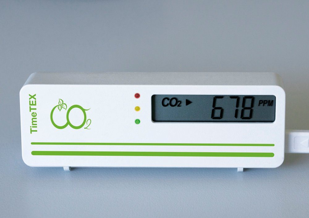 CO2 weiß TimeTEX "Compact", Luftgüte-Messer Feuchtigkeitsmesser