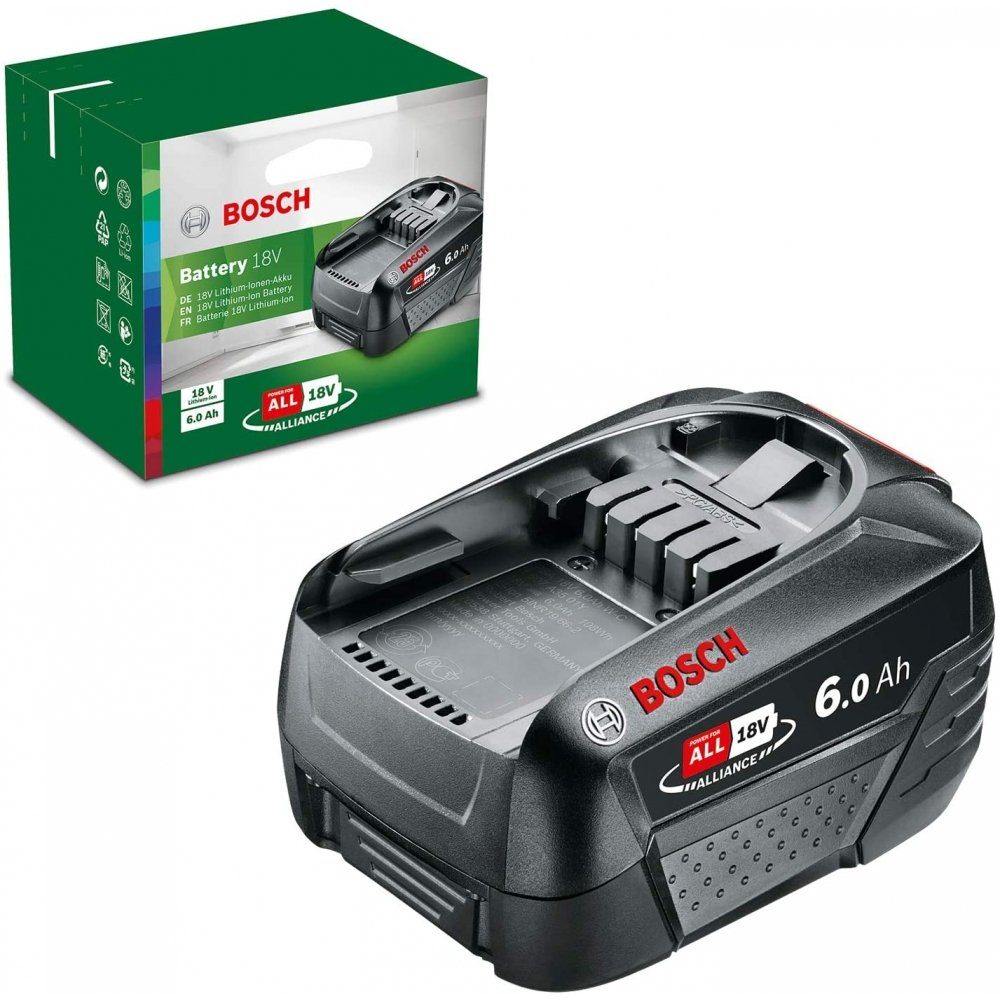 BOSCH PBA 18V 6.0Ah W-C - Akkupack - Lithium Ionen - schwarz Akkupacks, für  Home&Garden Gerätesystem