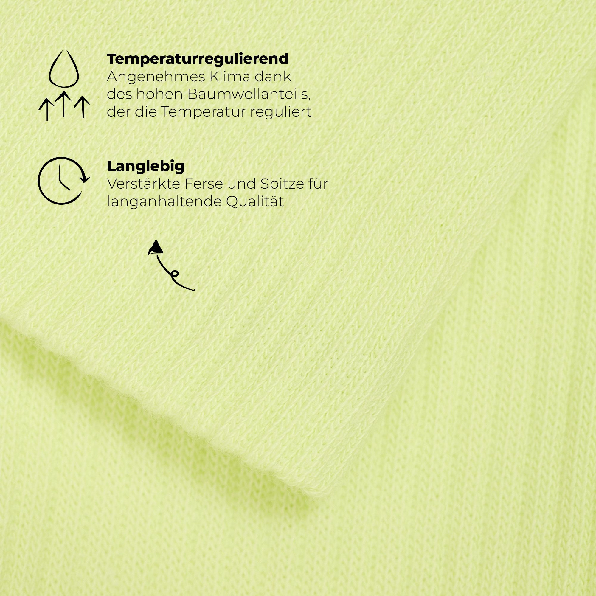 von Jungfeld Tennissocken Einfarbige CLASSICS Bio-Baumwolle 35-46 Unisex (2-Paar, 2er-Pack) Sportsocken mit verstärkter Ferse & Fußsohle