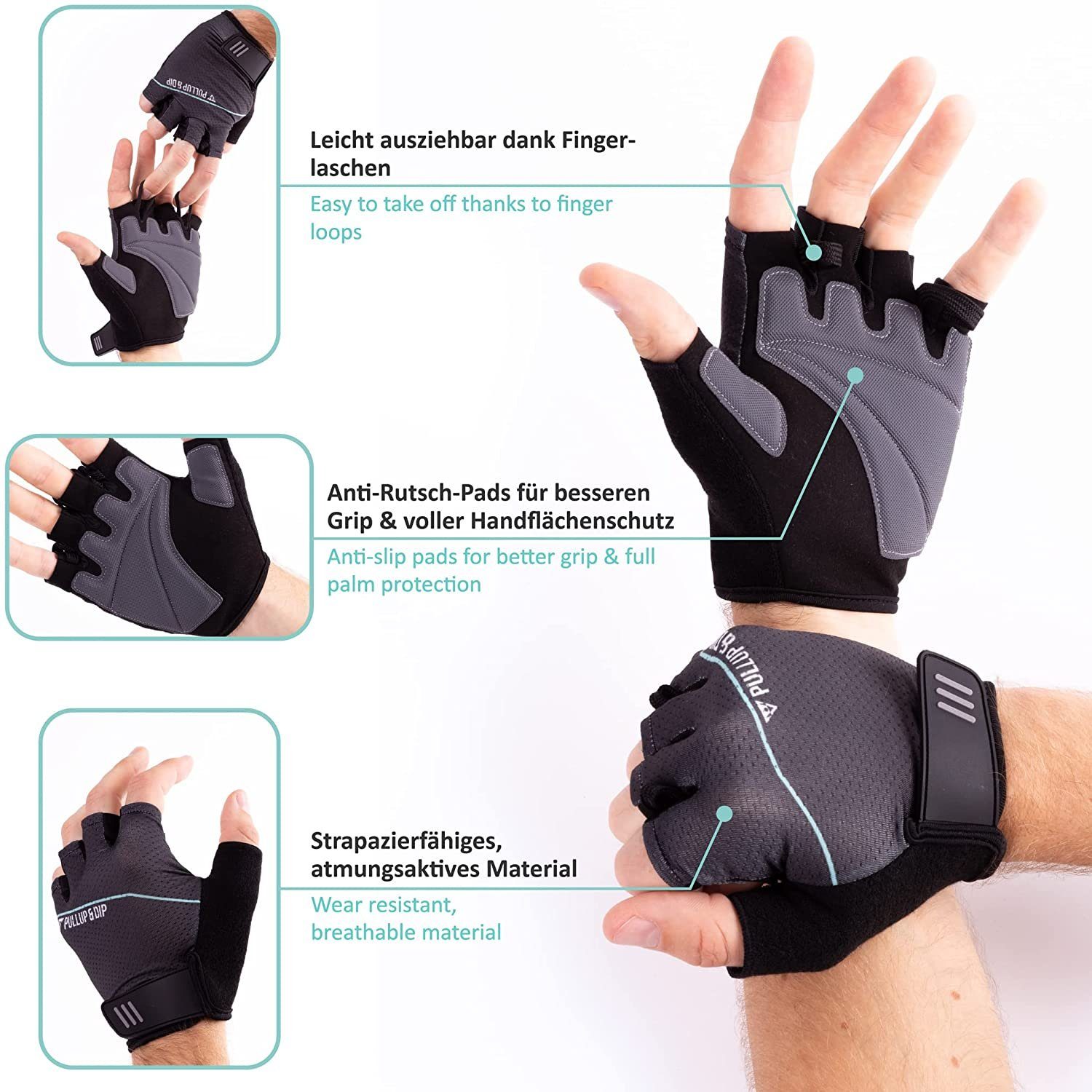 Pullup & Dip Trainingshandschuhe Fitness Handschuhe, Trainingshandschuhe mi günstig online kaufen