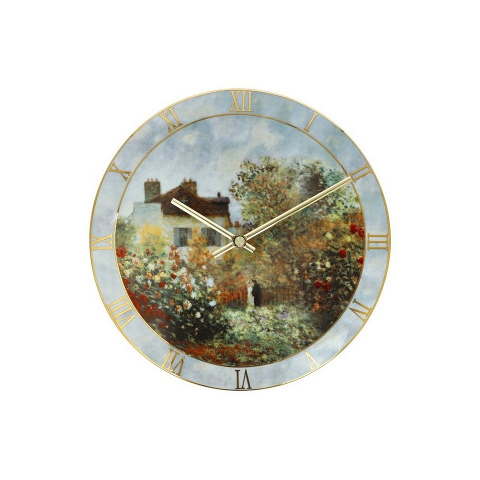 Goebel Wanduhr (Mehrfarbig H:5cm D:31cm Porzellan), Farbe: Mehrfarbig, mit  aufwändiger Echtgoldauflage