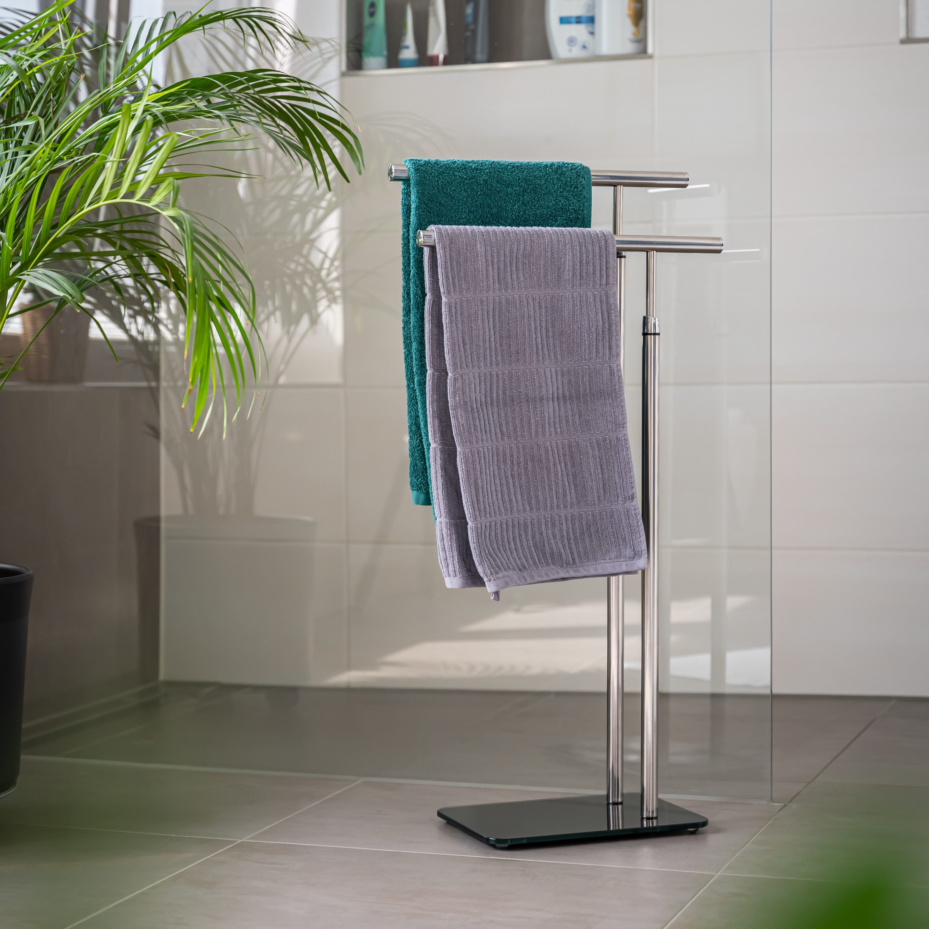 bremermann Handtuchhalter Stand-Handtuchhalter freistehend, 2 Stangen, günstig online kaufen