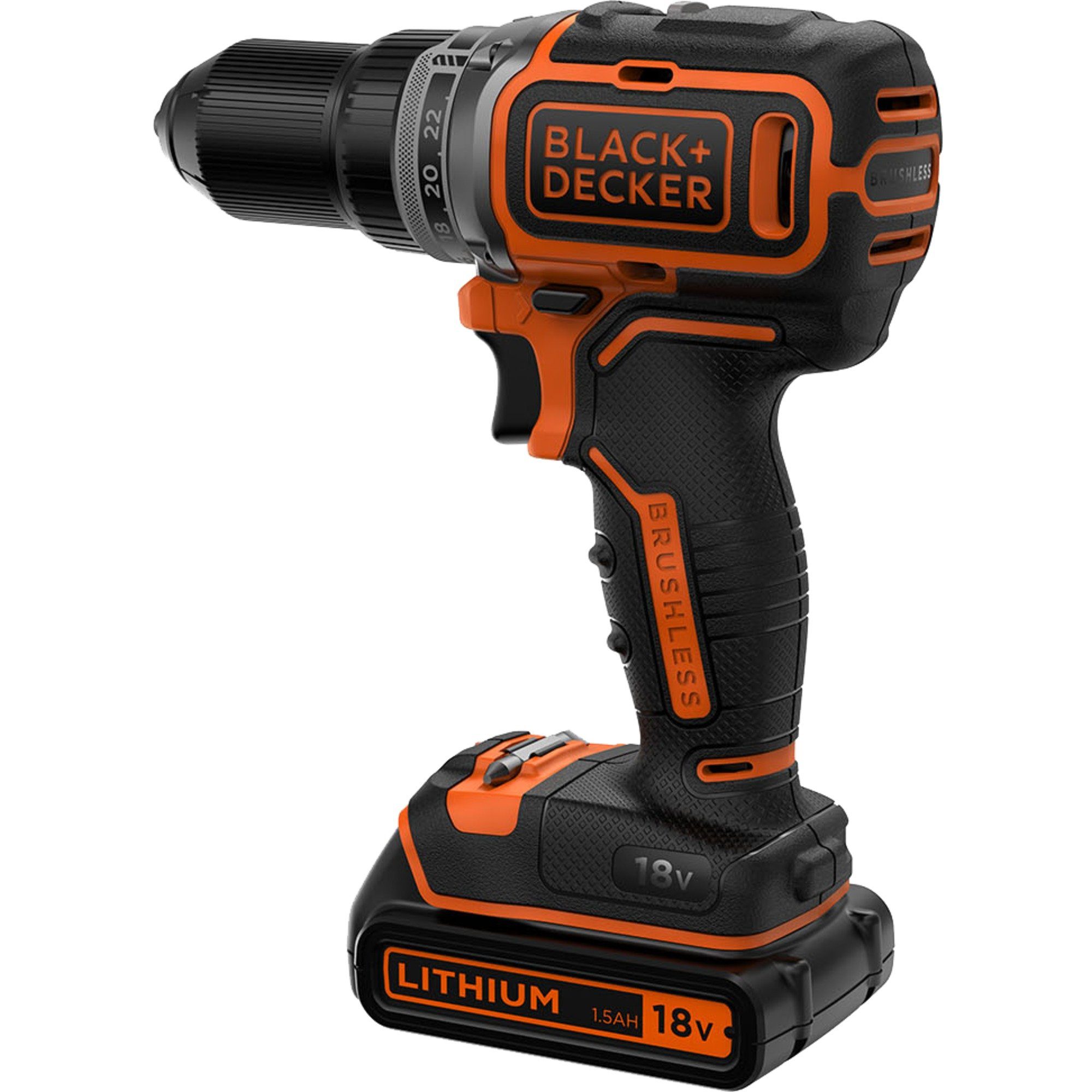 Black + Decker Bohrmaschine BLACK+DECKER Akku-Bohrschrauber BL186K, 18Volt