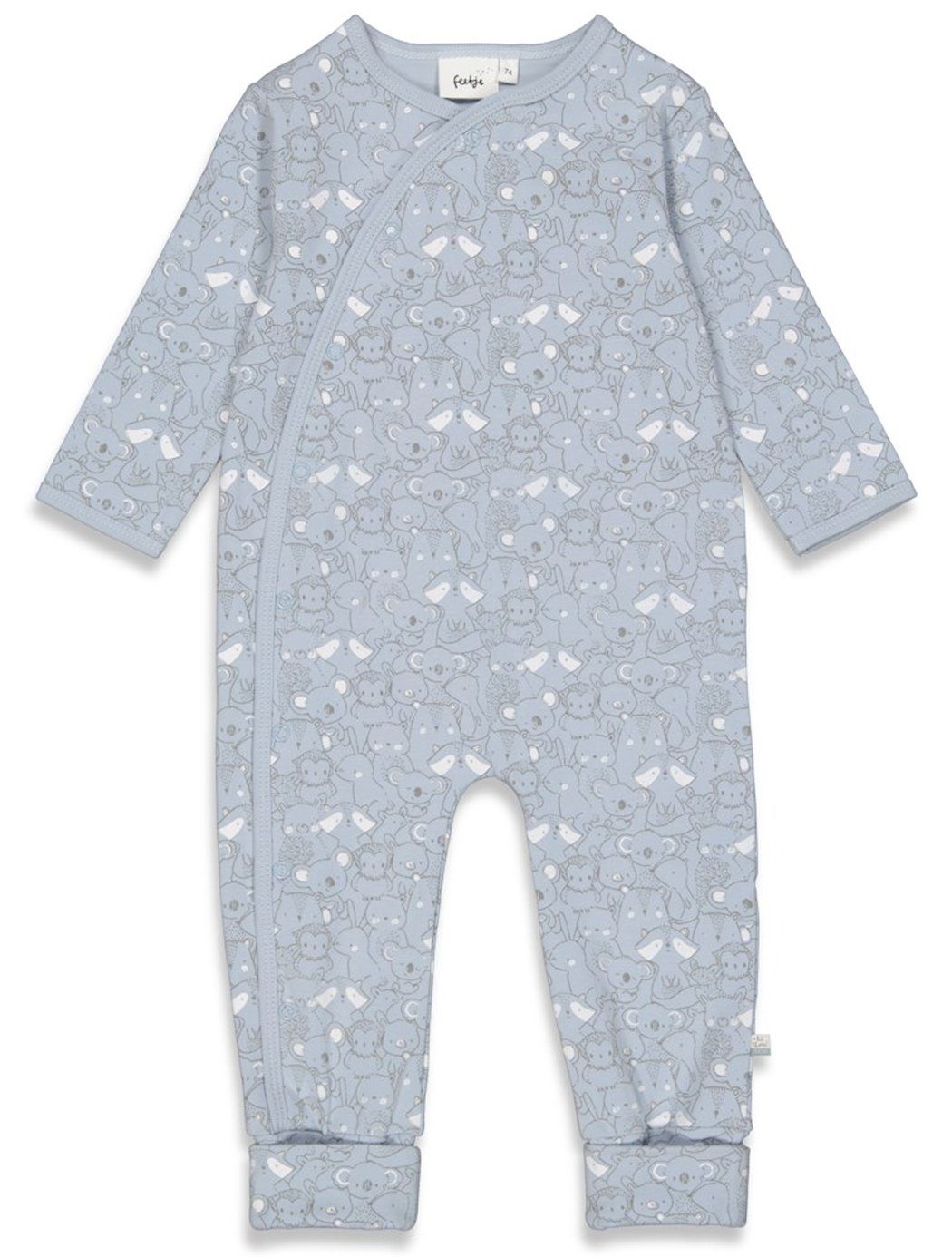 Feetje Pyjama Feetje Baby Strampler Strampelanzug Schlafanzug Krempelfuß Koala blau (1 tlg)