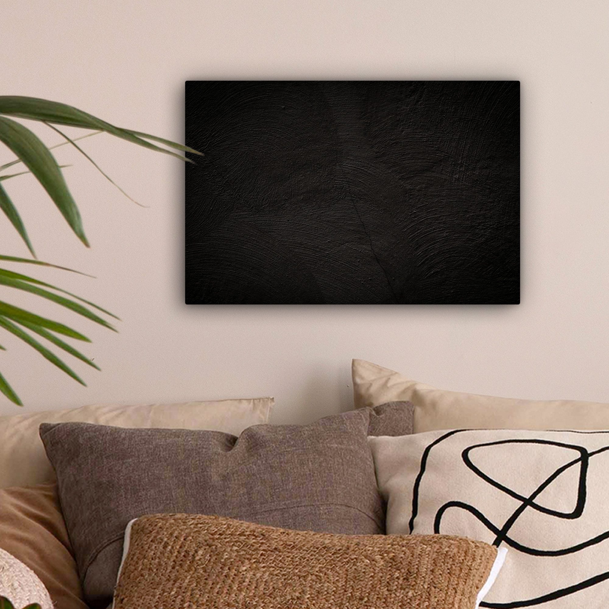 OneMillionCanvasses® Leinwandbild Konkreter Druck - Industriell - Schwarz, günstig online kaufen