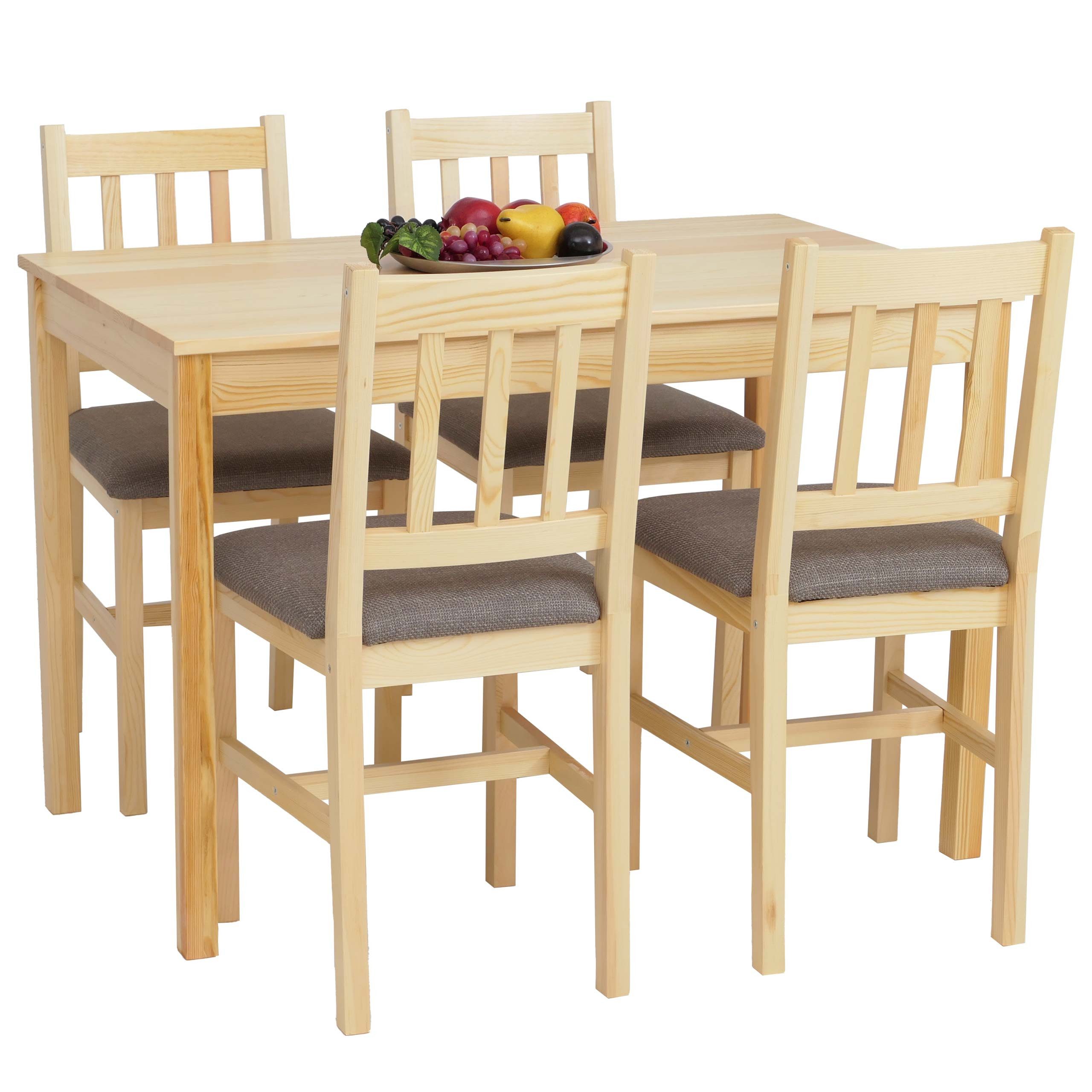 MCW Sitzgruppe MCW-F77-SMP, (5-tlg), Stabiler Tisch mit pflegeleichter Oberfläche