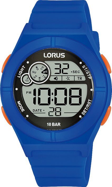 LORUS Chronograph R2365NX9, Armbanduhr, Quarzuhr, Kinderuhr, Digitalanzeige, ideal als Geschenk